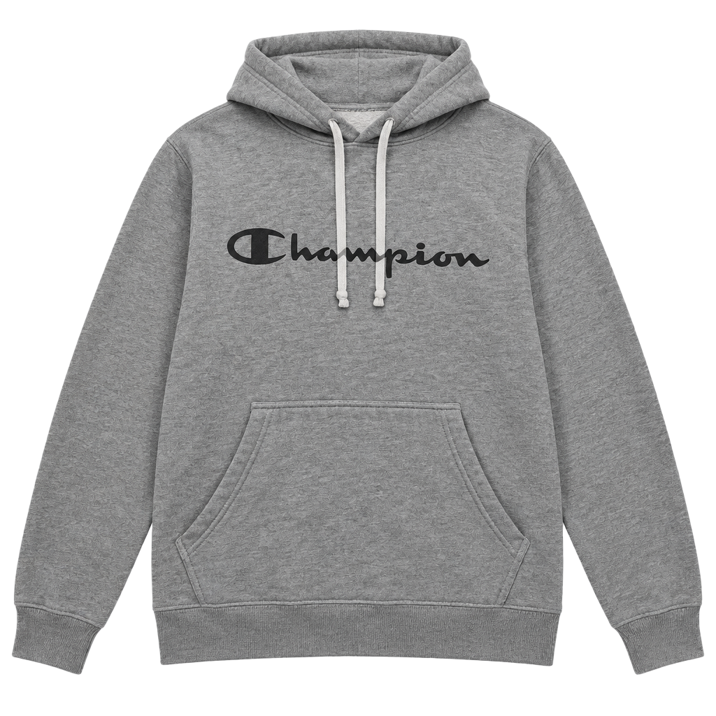 Champion Men's XLarge Logo Hoodie Grey 1