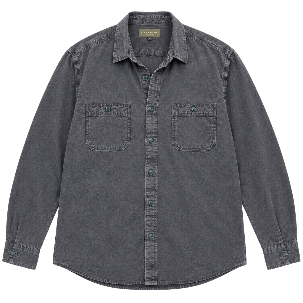 Lucky Brand Classic Fit Shirt Size XXL Blue Long Sleeve 1