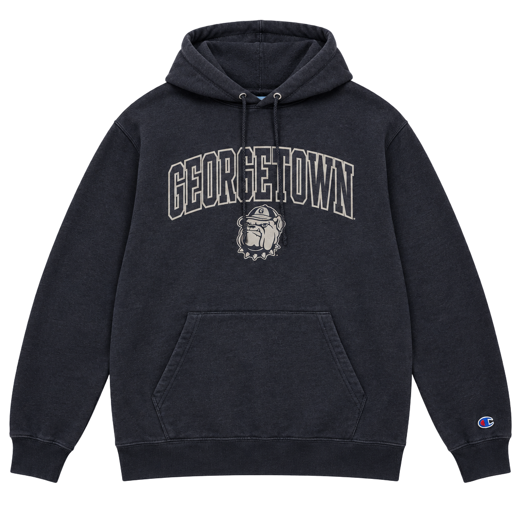 Champion Georgetown University Hoodie XL Navy Blue Sweatshirt 1