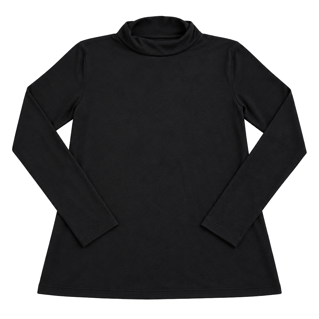 Cable & Gauge Turtleneck Top Black 1