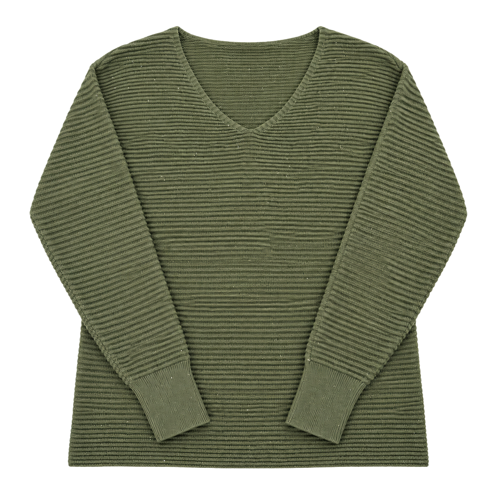 Tommy Bahama V-Neck Sweater Size XS/TP Olive Green Ribbed Sequin Pullover 1