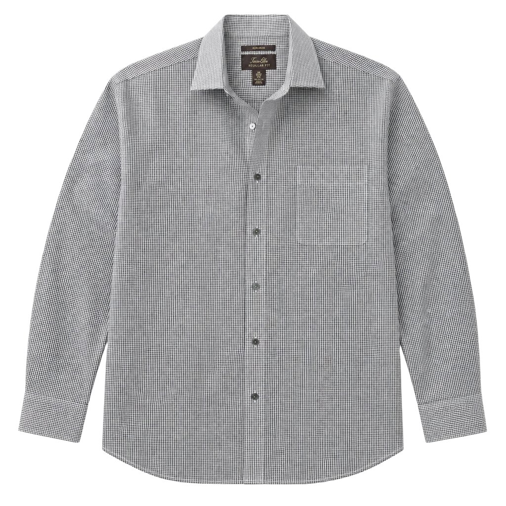Tasso Elba Men's Blue Diamond Medallion Pattern Long Sleeve Button Up Shirt Size Small 1