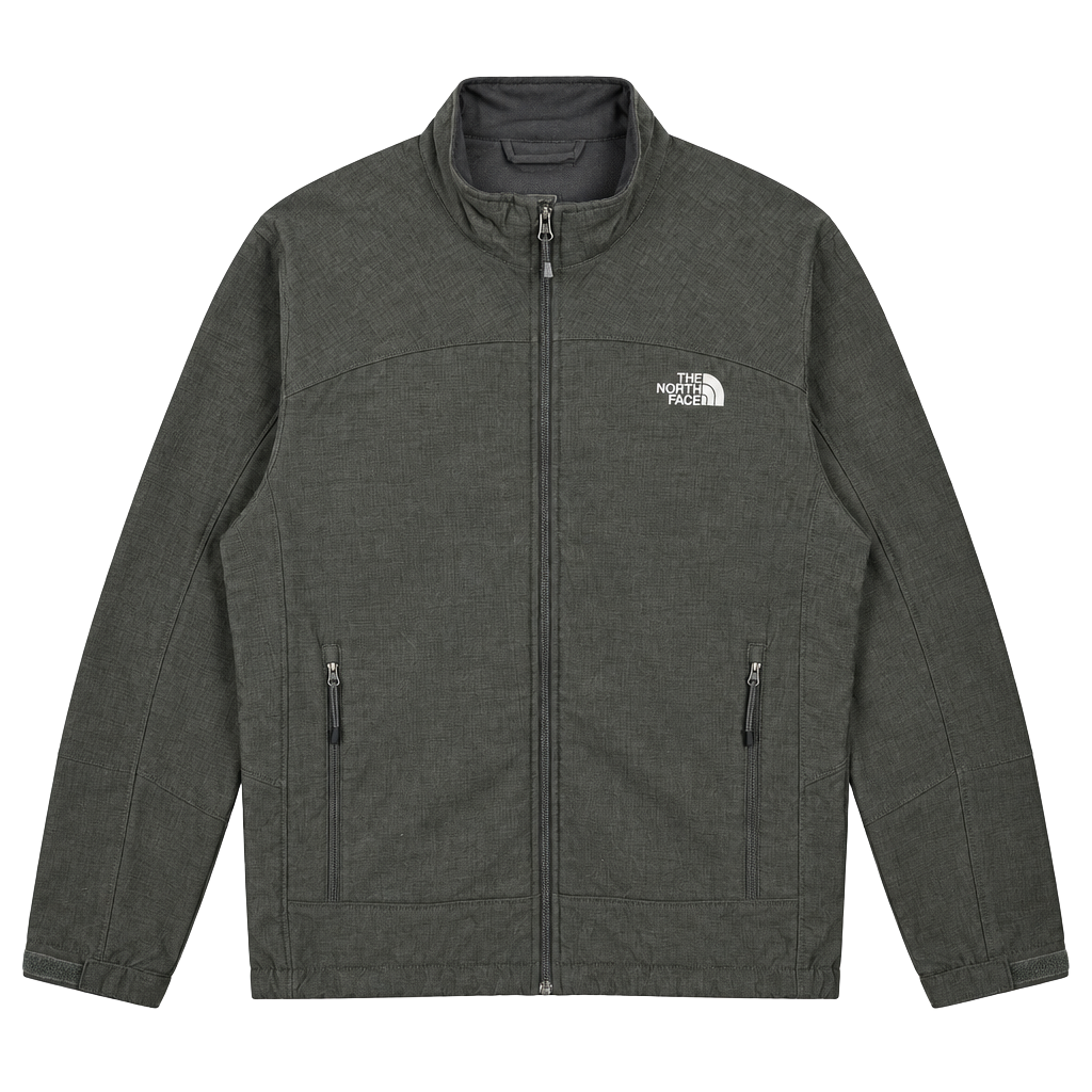 The North Face Fleece Lined Shell Jacket XL Gray Full Zip 1