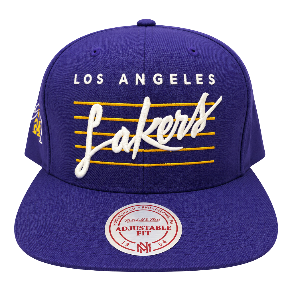 Mitchell & Ness Los Angeles Lakers Adjustable Fit Hat Purple 1