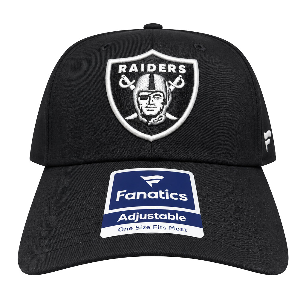 Fanatics Las Vegas Raiders Black Shield Logo Adjustable Hat 1