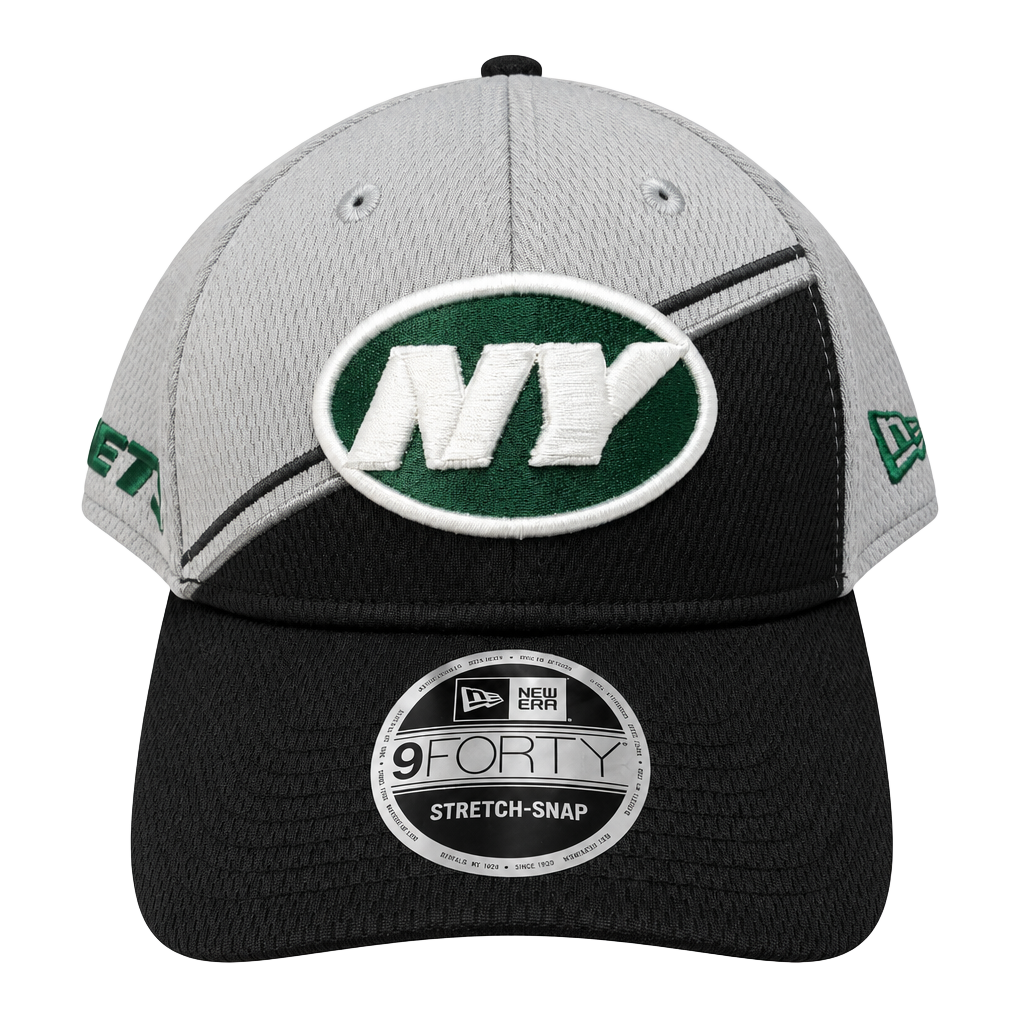 New Era New York Jets 9FORTY Stretch-Snapback Hat - Gray/Black 1