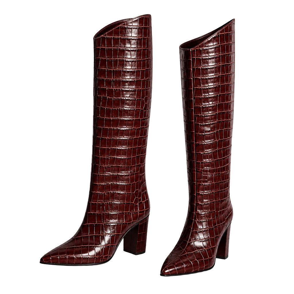 New in Box Schutz Analeah Leather High-Heel Boots size 9B 1
