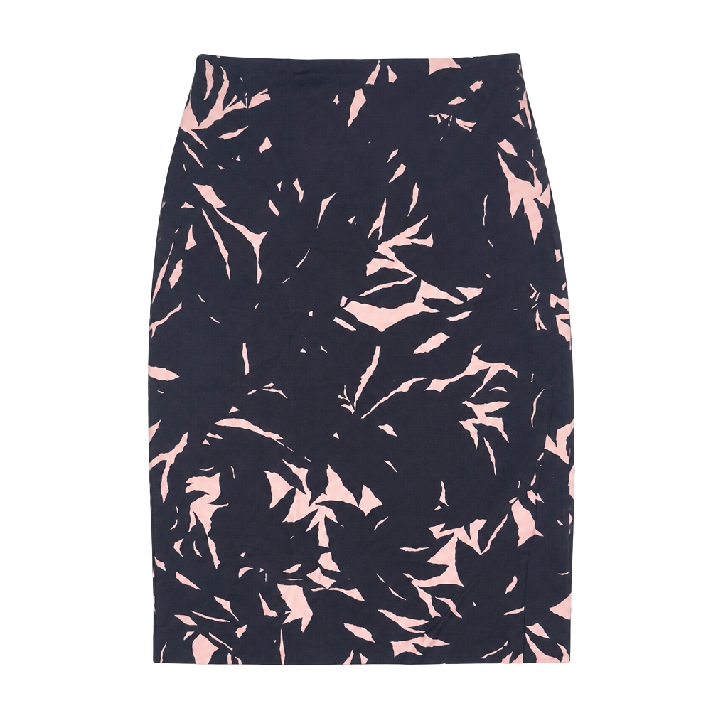 ANN TAYLOR Seamed Pencil Skirt Bi-Stretch Black W/Print NWT Size 8 1