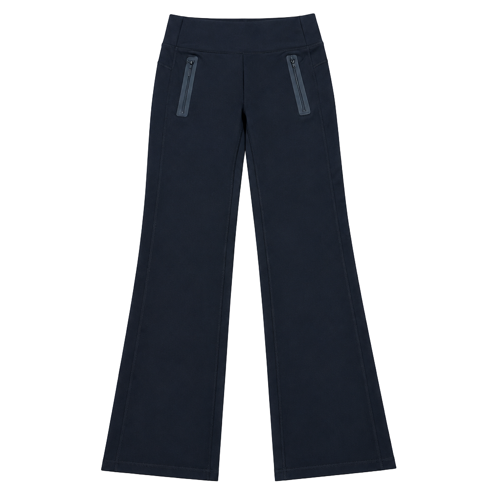 Zuda Z-Stretch Bootcut Pants Size M Black Zipper Pockets 1