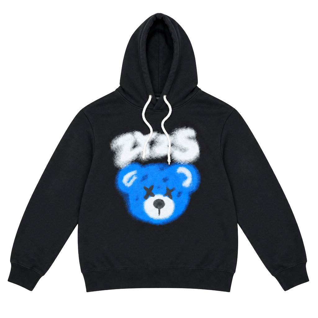 ZYZS Freedom Warrior Bear Graphic Hoodie Size 3 Black 1