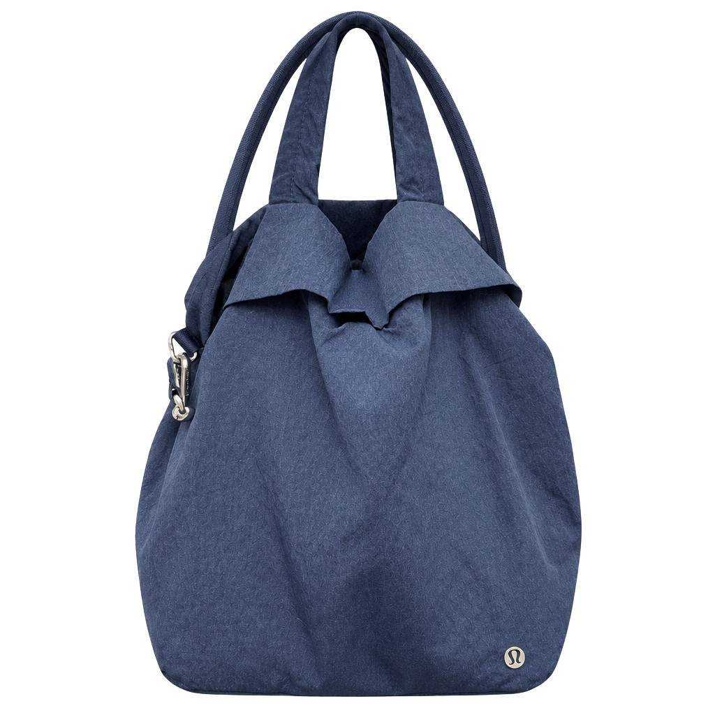 Lululemon On My Level Bag Navy Nylon Slouchy Tote 1