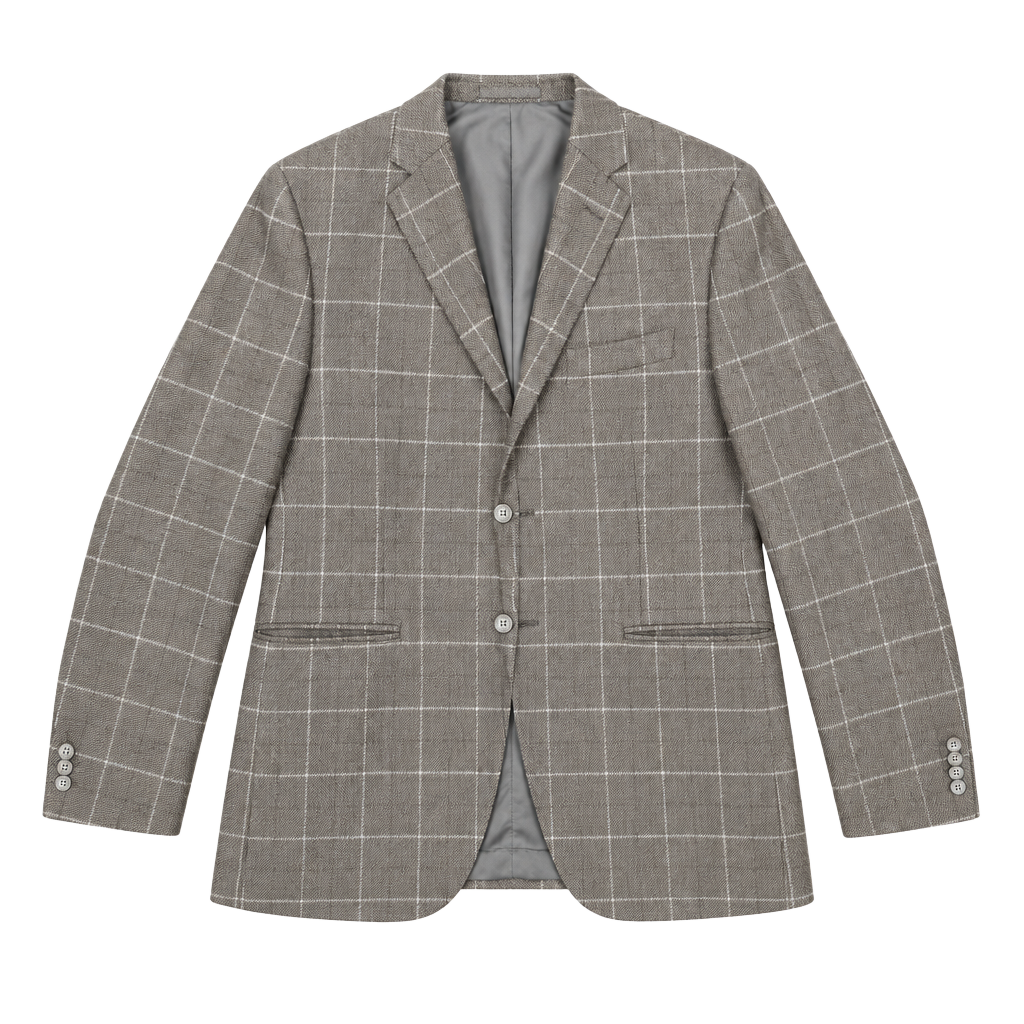 Polo By Ralph Lauren Brown Windowpane Check Tweed Sport Coat Blazer 1