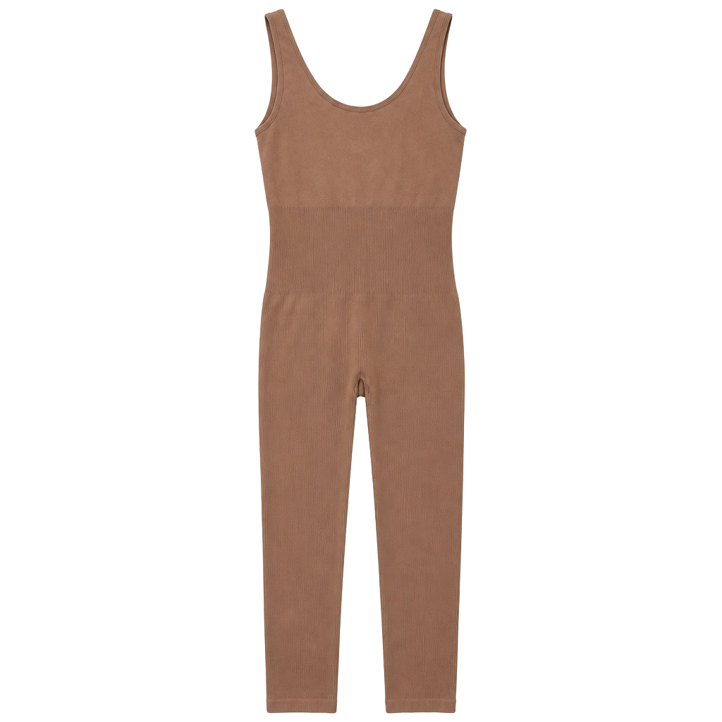 Fashion Nova Krystal Seamless Jumpsuit in Taupe 1