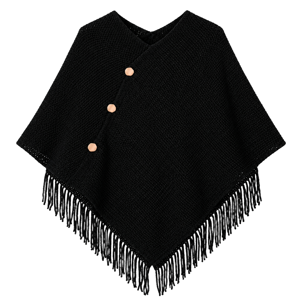 Anna-Kaci Womens Solid Knit Scarf Shawl Wrap with Fringe Hem Black 1
