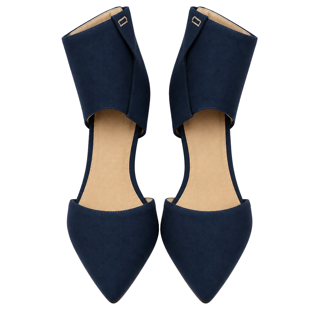 JustFab Navy Blue Brown Ankle Heels 8.5 1
