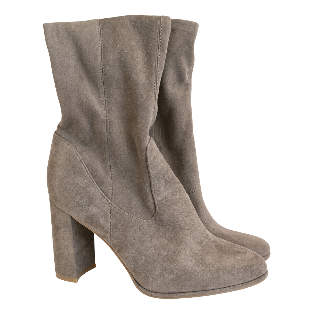 Marc Fisher Grey Suede Over-The-Knee Boots with Block Heel 1