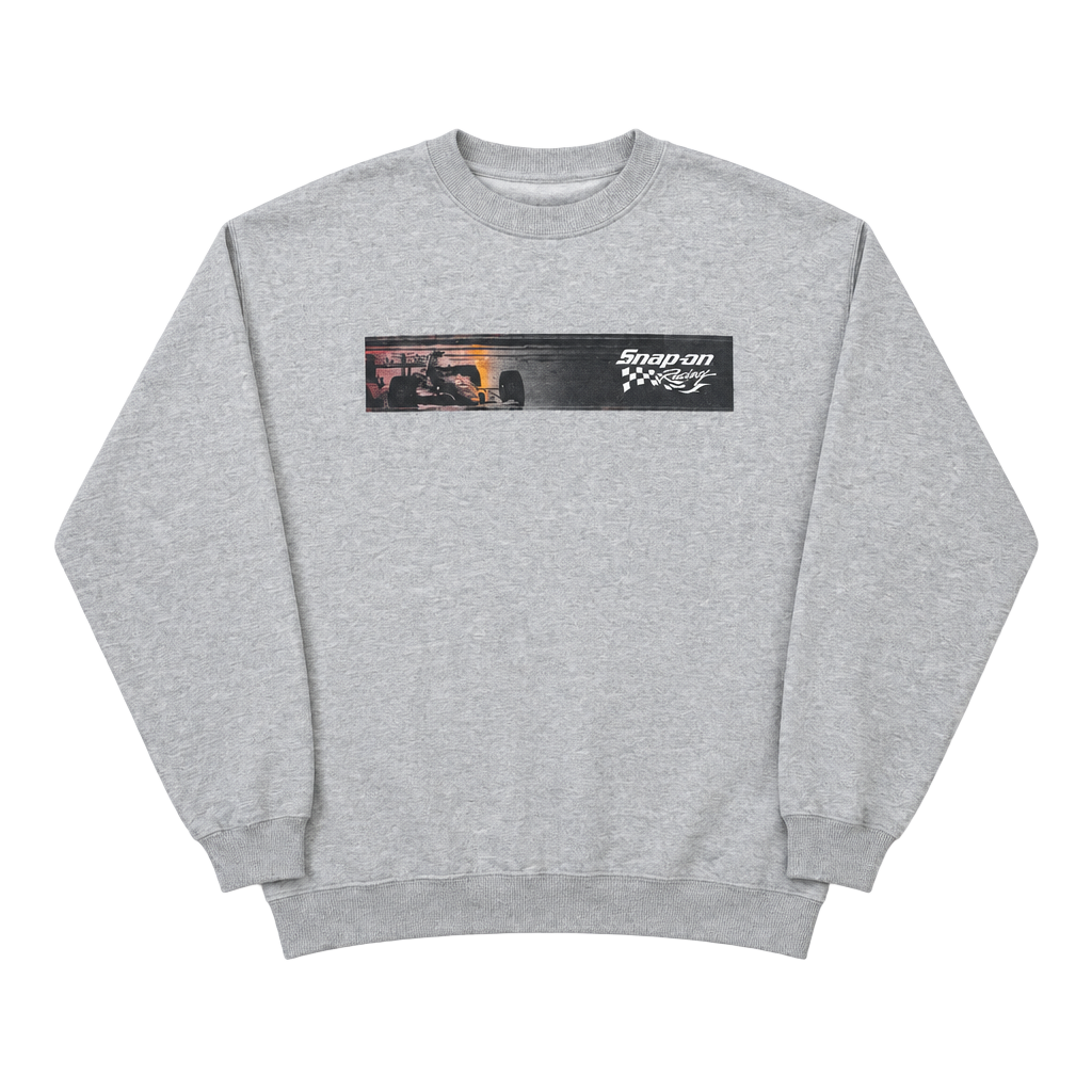 1990s Early 2000s Snap-On Racing Sweatshirt Crewneck Gray Vintage Formula 1 1