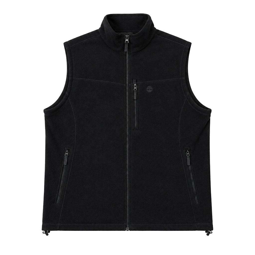 Early 2000s Timberland Full Zip Fleece Vest Size XXL Black Regular Fit Outerwear 1
