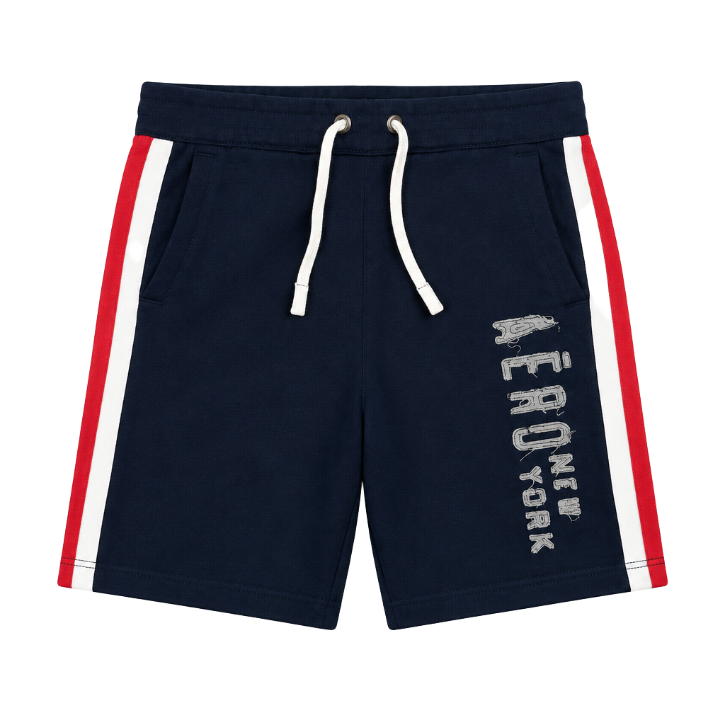 Early 2000s Aeropostale Sweat Shorts Size M Navy Blue Drawstring 1