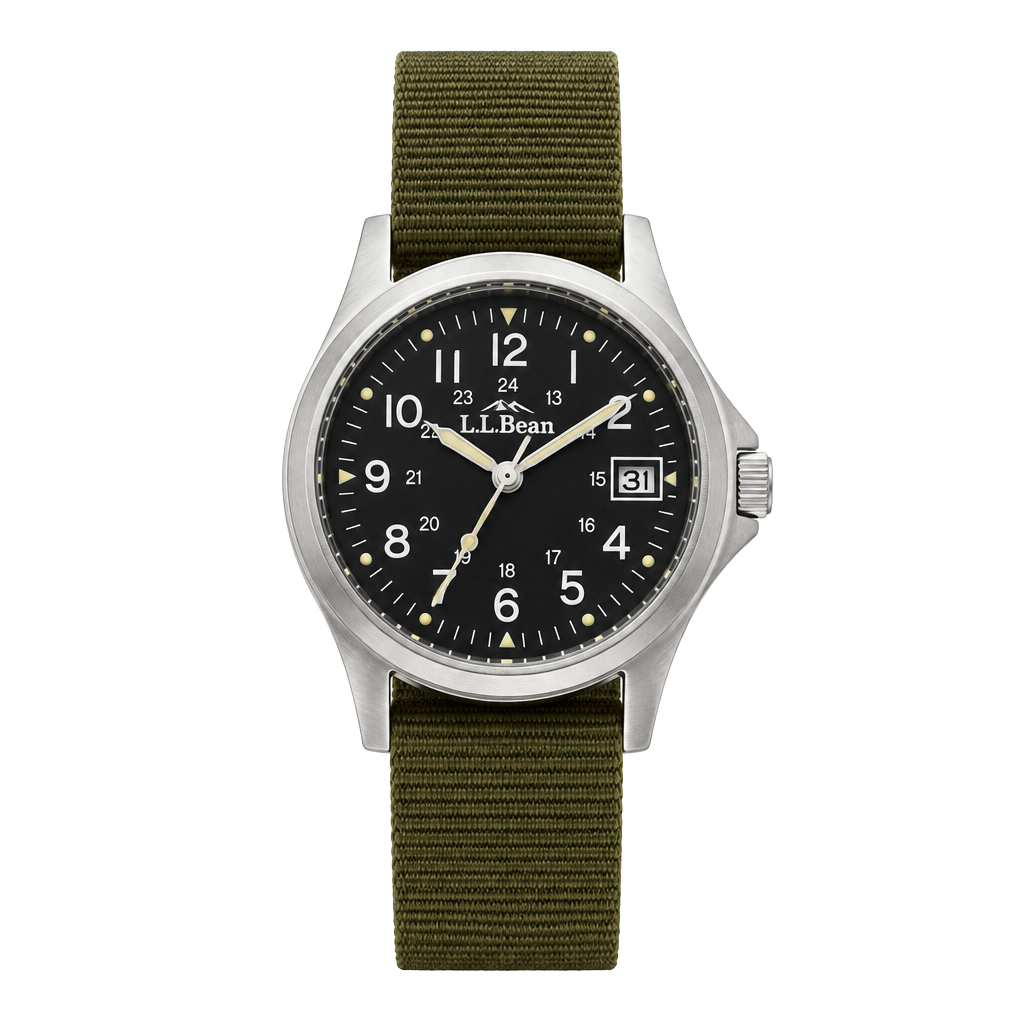 1980s Rare L.L. Bean Field Watch Green Canvas Army Strap
Send offers!
(needs replacement battery) 1