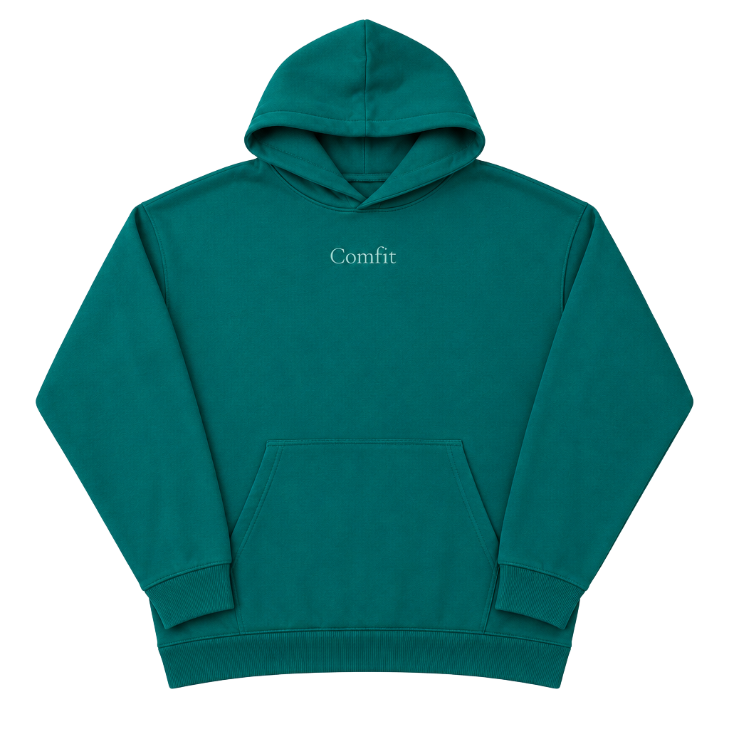 Modern Heavyweight Comfrt Hoodie Size 3XL Emerald Green Oversized Pullover Sweatshirt 1
