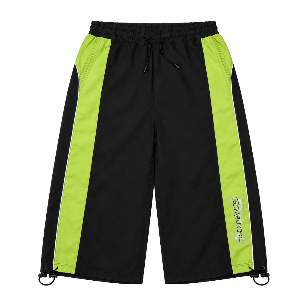 Early 2000s Board Gud Mauss Board Shorts Size L Black Green Surf & Street 1