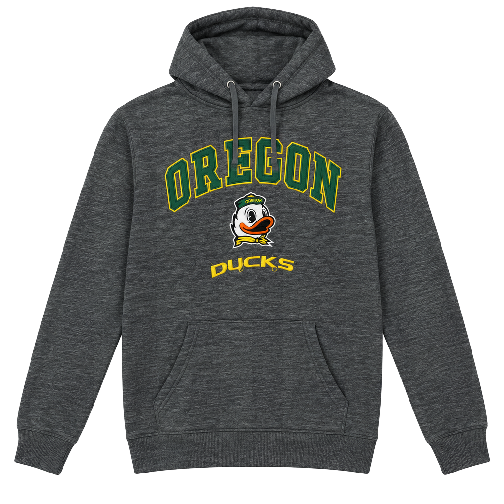 Colosseum Oregon Ducks Hoodie Size M Gray College Sports Mascot 1