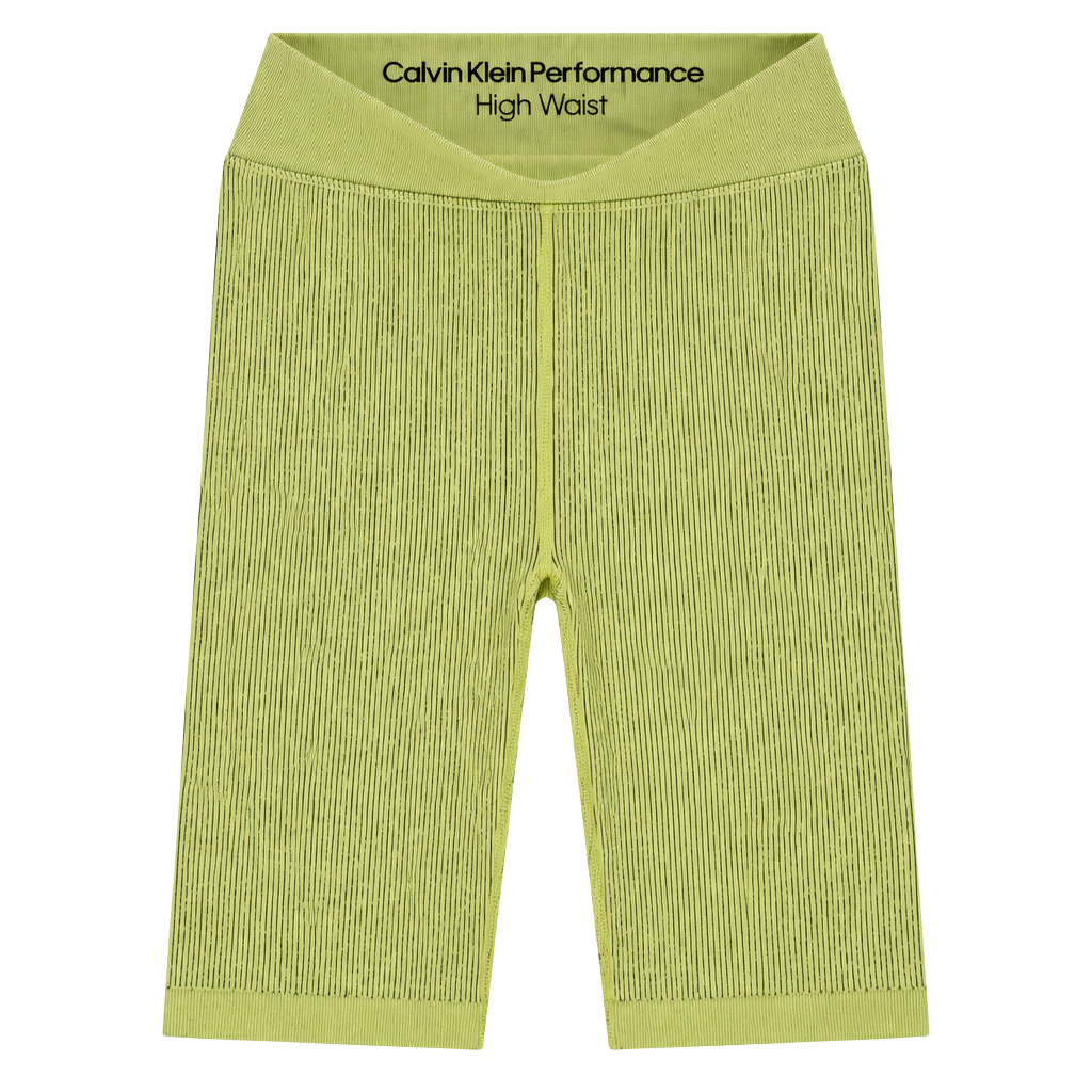Calvin Klein Performance High Waist Biker Shorts Yellow 1