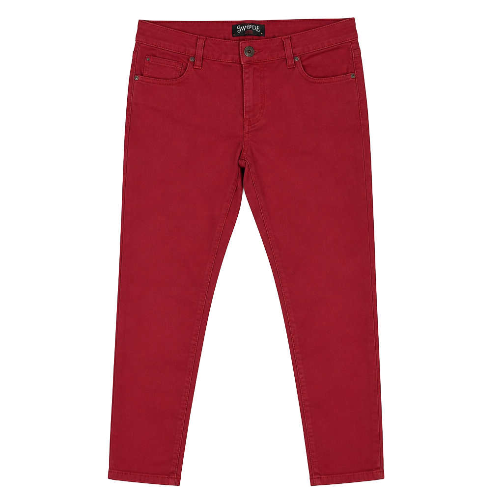 Swank Red Coated Skinny Jeans 1