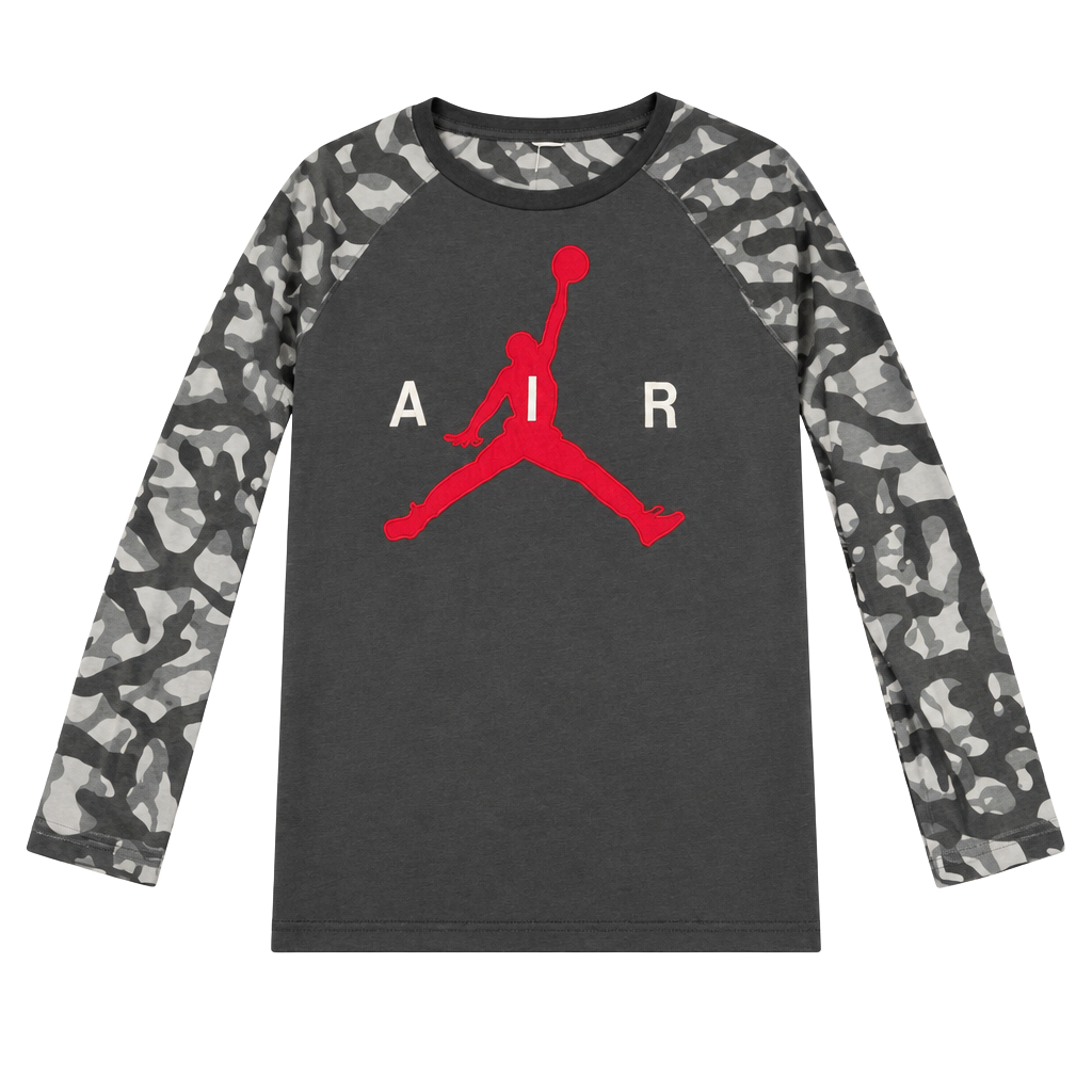 Jordan Jumpman Long Sleeve Shirt Black Red Camo 1