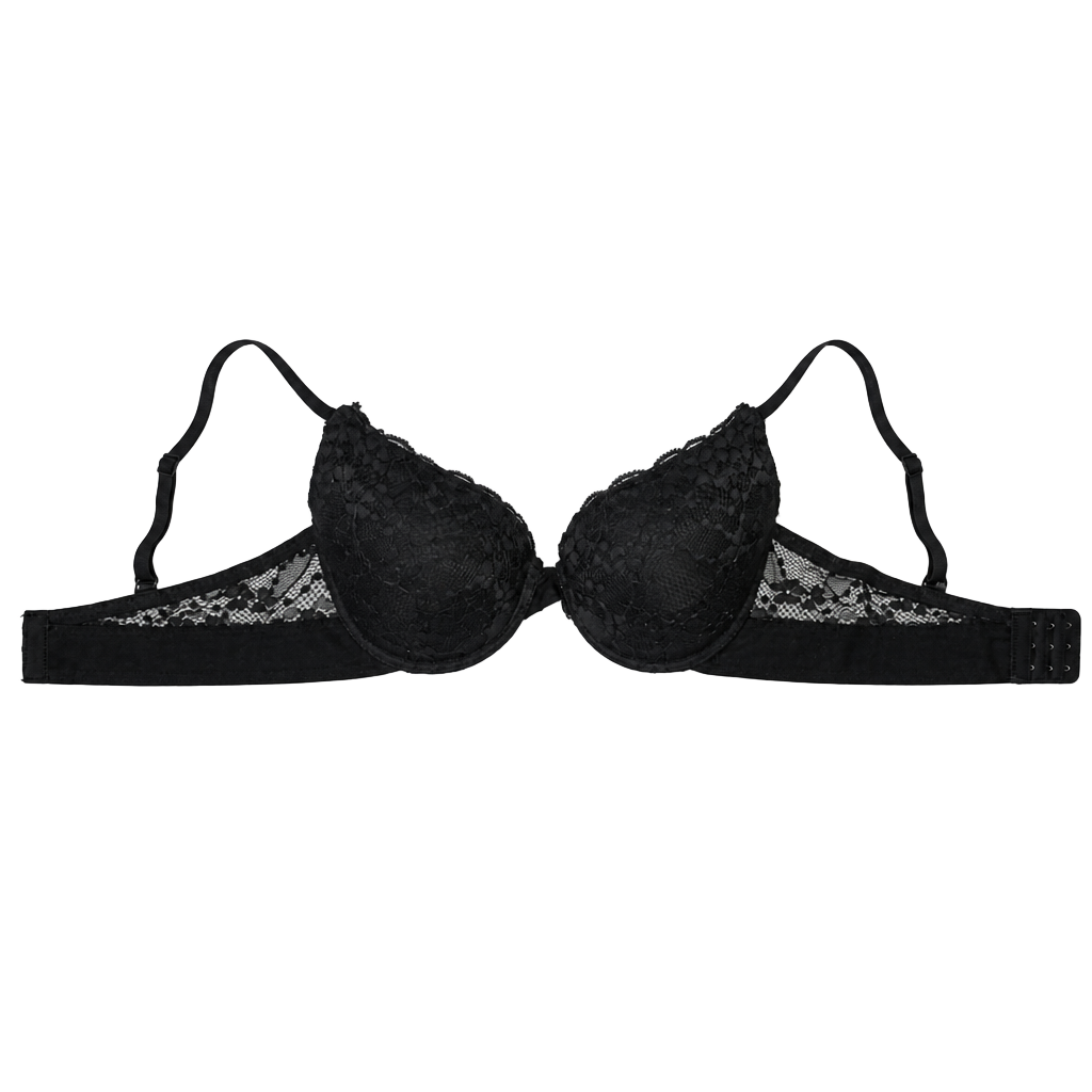 Juicy Couture Push Up Bra Size 34B Black Lace 1