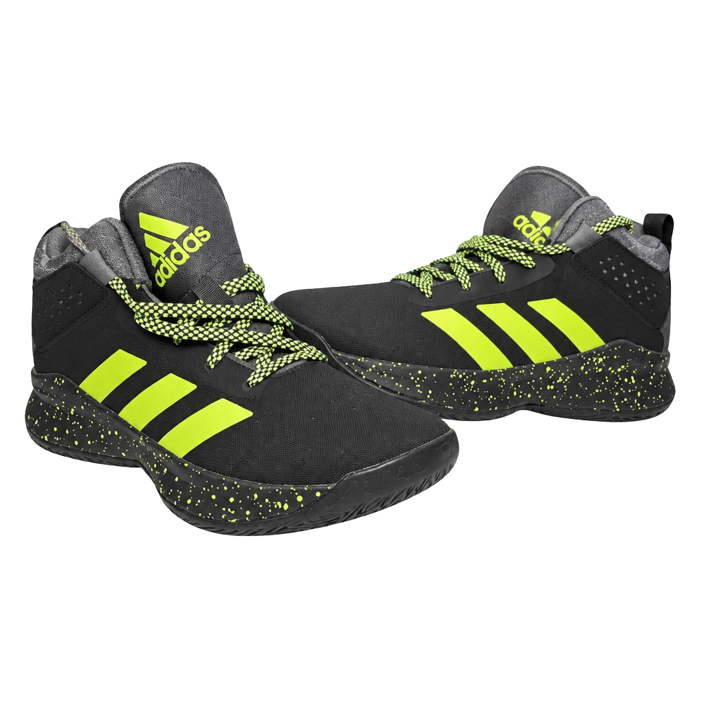 Adidas Cross Boys Basketball Shoes Black Green 1