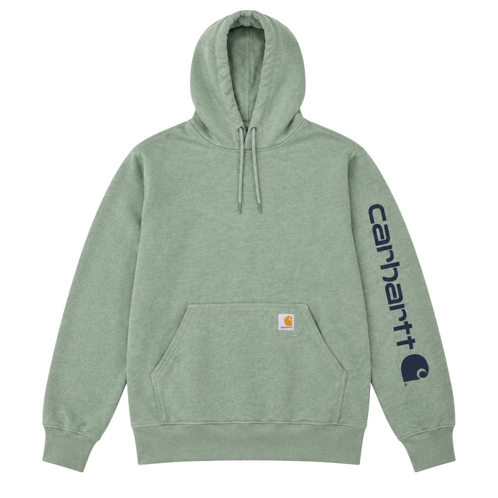 Carhartt Loose Fit Midweight Logo Sleeve Hoodie Size S Mint Green 1