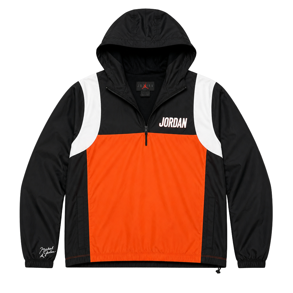 Nike Jordan Flight MVP Hoodie PullOver Jackie Size L Color Orange Black... 1