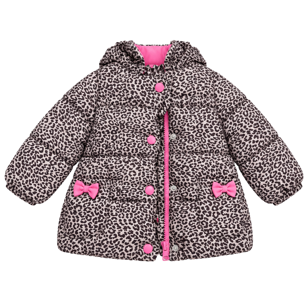 Child Of Mine Made By Carter's Puffer Jacket Size 18M Leopard Print 1
