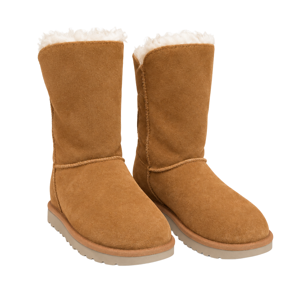 Koolaburra by Ugg Remley Short Chestnut Suede Boots 1