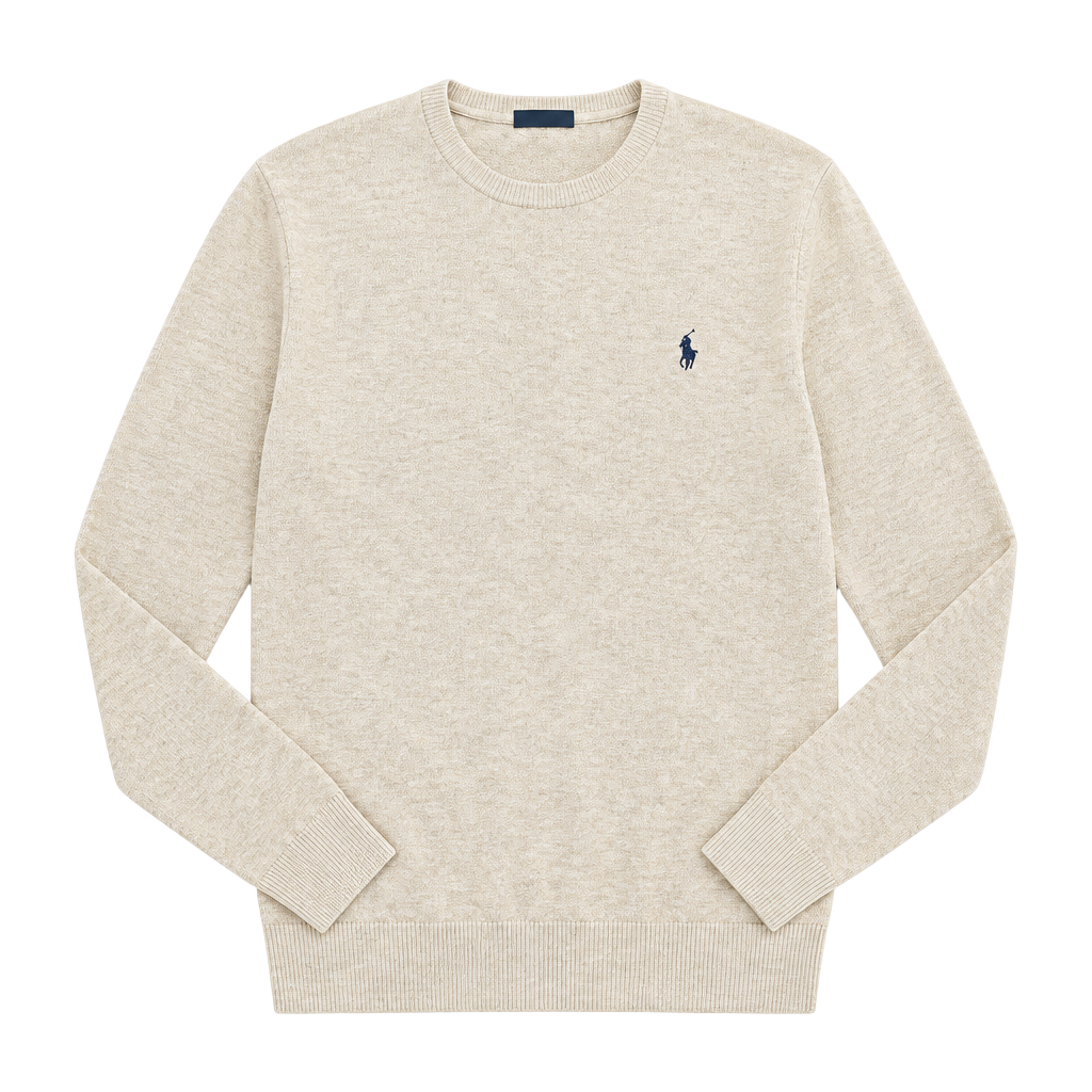 Polo Ralph Lauren Crewneck Sweater Size L/G Tan Cotton 1