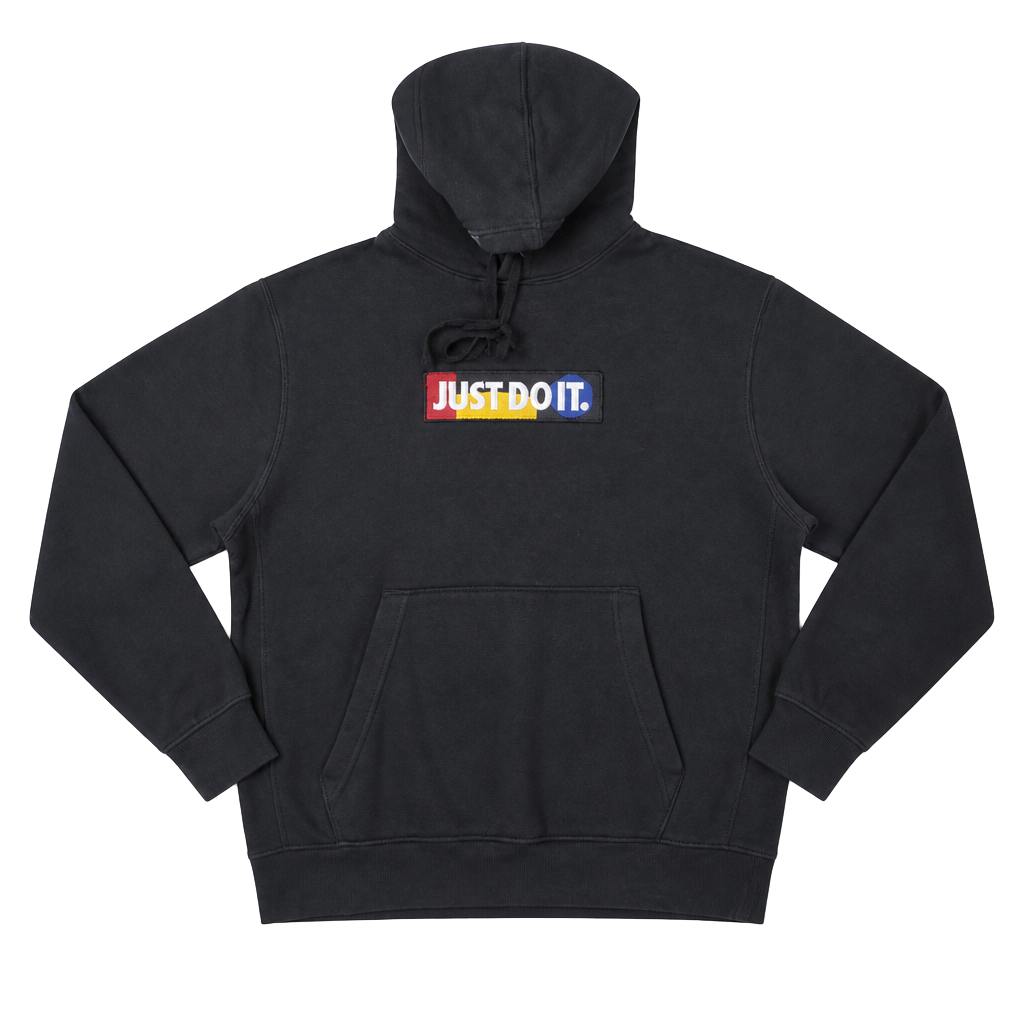 Nike Hoodie Mens XL Black Just Do It Logo Pullover Hooded Sweatshirt 1