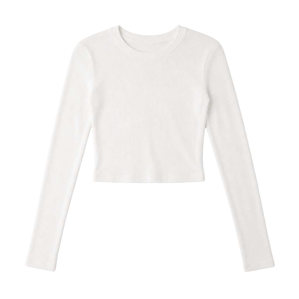 Aritzia Azure Skies Ribbed Cropped Long Sleeve 1