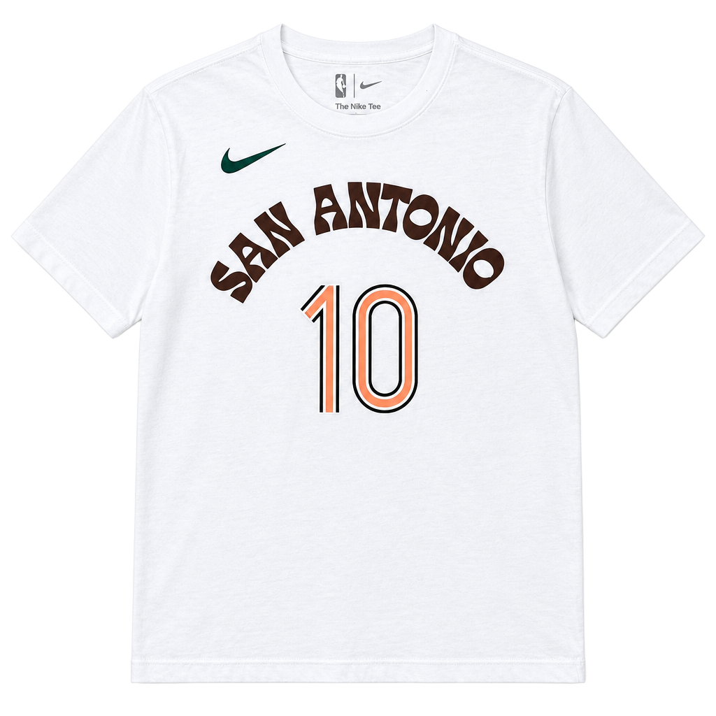 Nike San Antonio Spurs Jeremy Sochan #10 NBA White T-Shirt Men’s 1