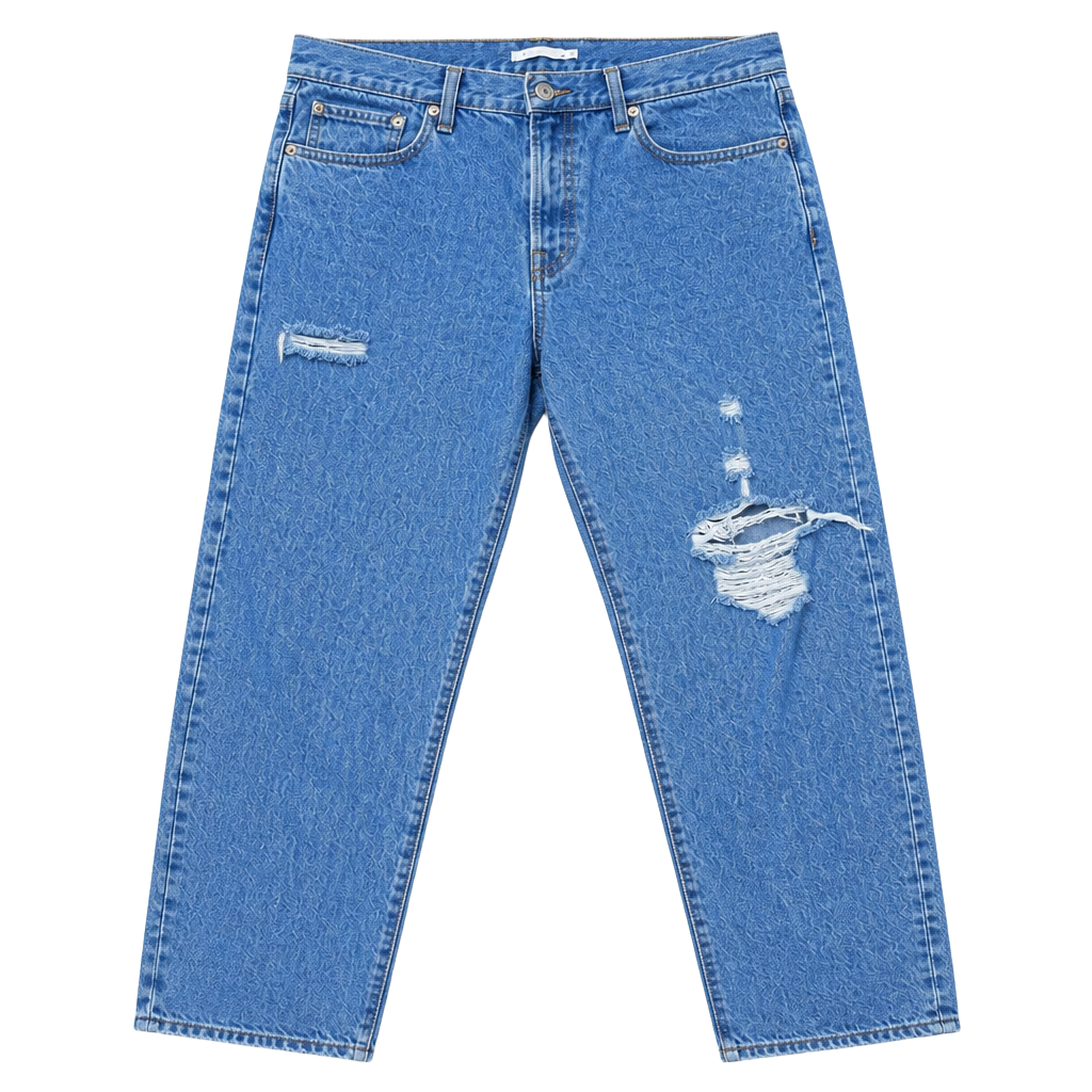 Levi's Premium Wedgie Straight Distressed Blue Denim Jeans Sz 28 1