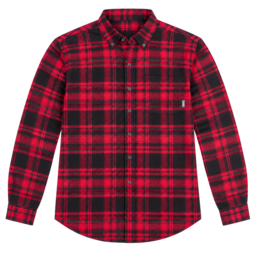 Eddie Bauer Everyday Flex Flannel Shirt Men’s L Red Black Plaid NWT Stretch 1