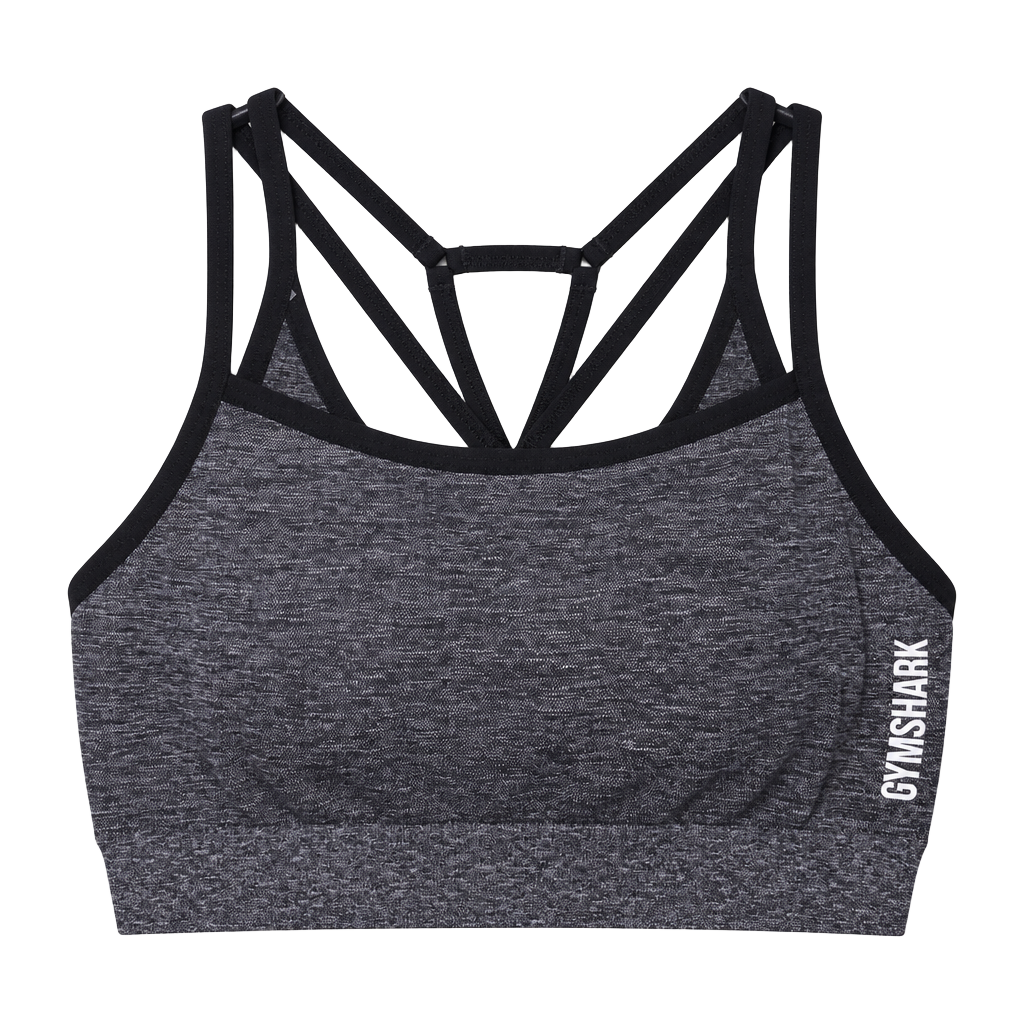 Gymshark Adapt Marl Seamless Sports Bra Size M Black 1
