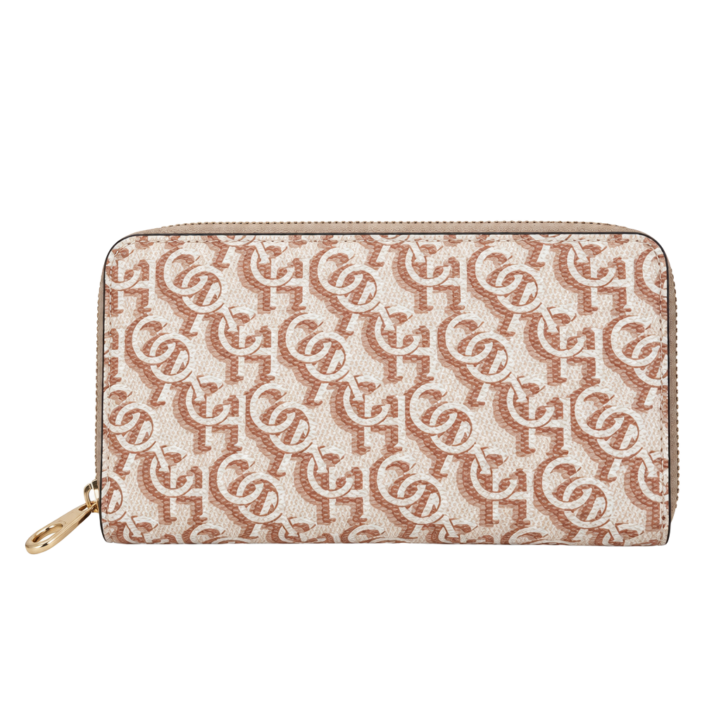Coach Monogram Print Long Zip Around Wallet Chalk 1