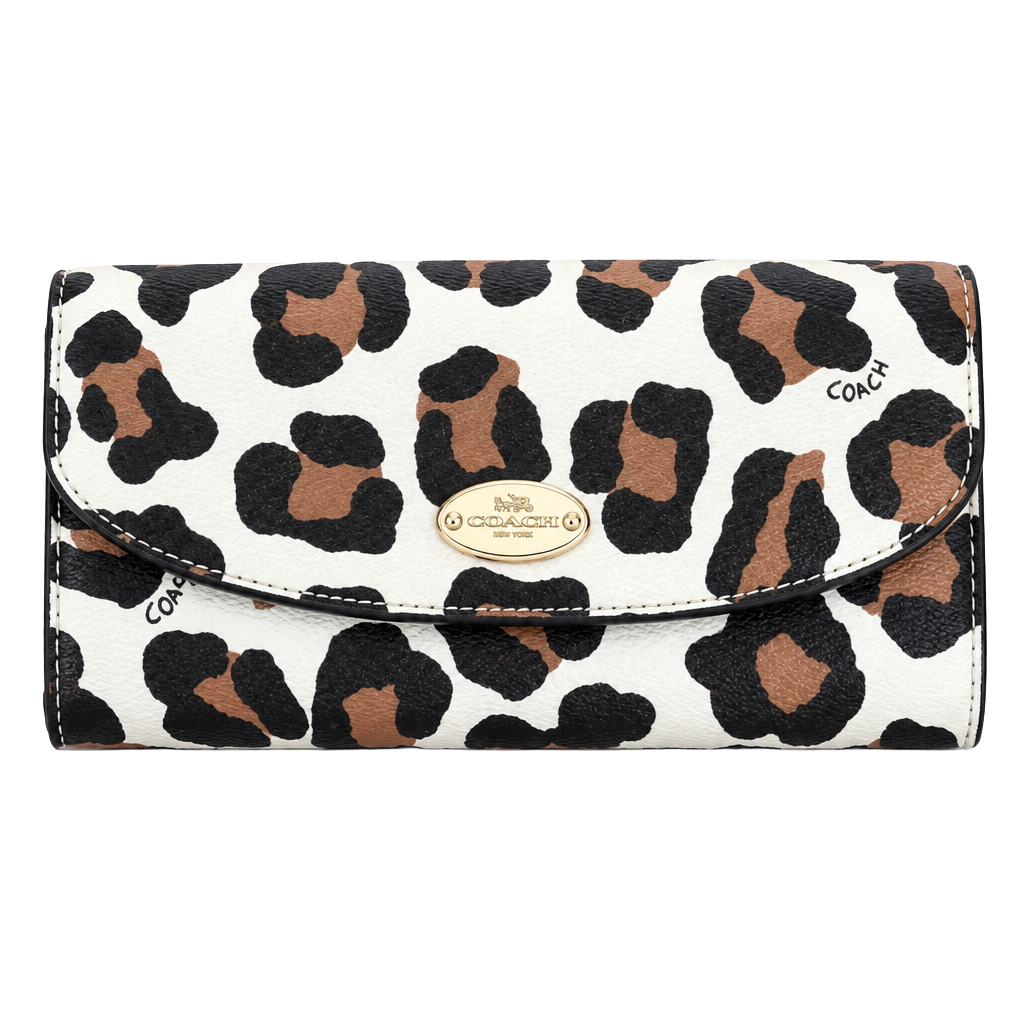 Coach Ocelot Print Envelope Wallet 1