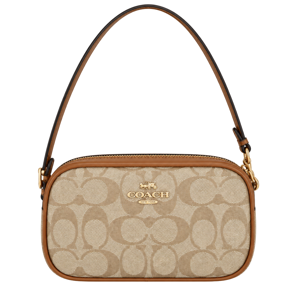 Coach Jamie Camera Bag In Signature Canvas Khaki Saddle 1