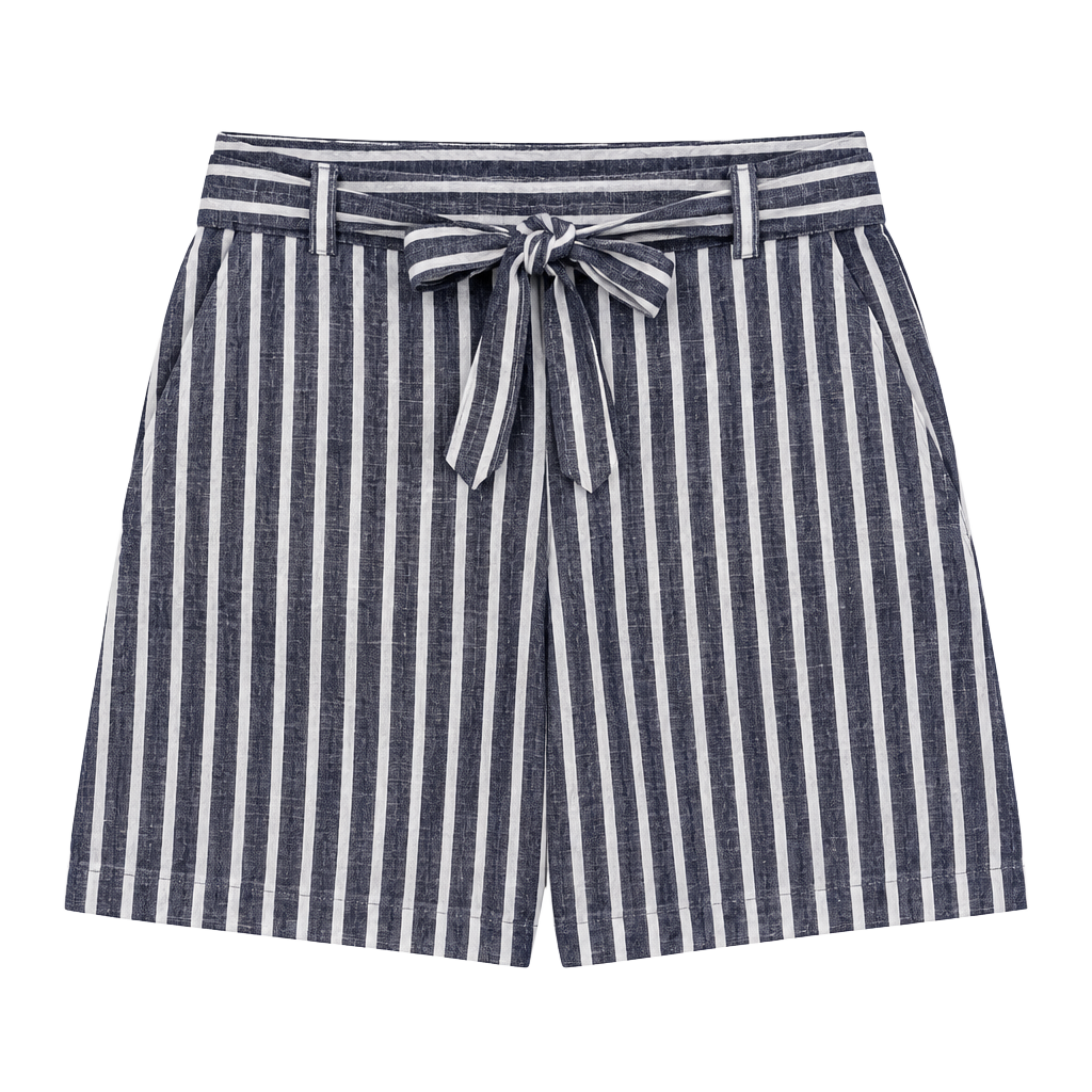 Just Living Striped Skirt Size S Blue White Tie Front 1