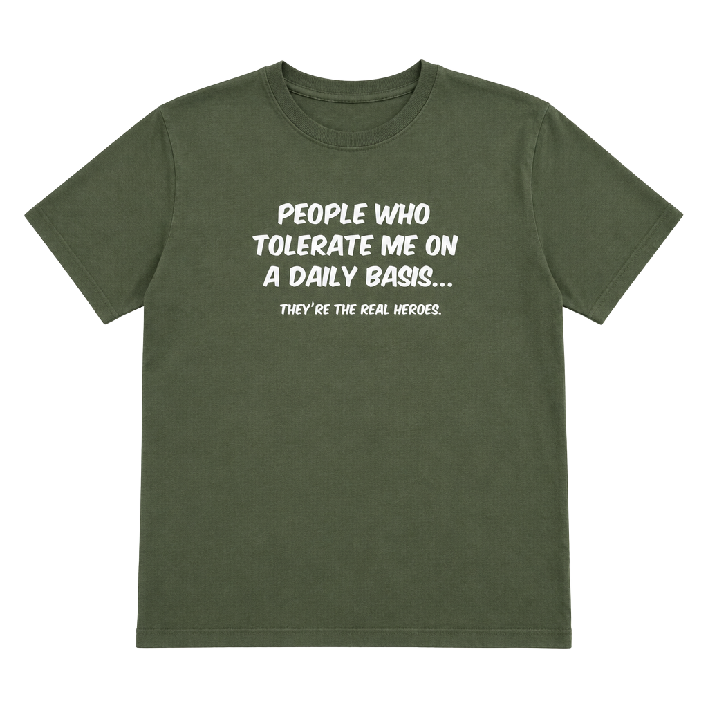 Graphic T-Shirt Green People Who Tolerate Me Graphic Tee 1