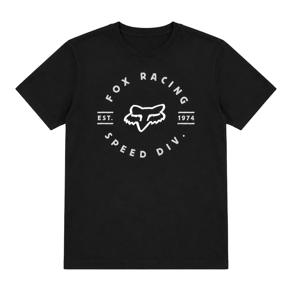 Fox Racing Speed Div T-Shirt Size S Black Cotton Graphic Tee 1