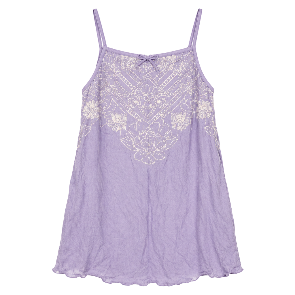 eyeshadow Halter Top Size L Purple Embroidered Rayon 1
